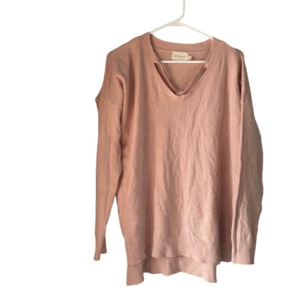 Dreamers Pink Ribbed Knit Sweater